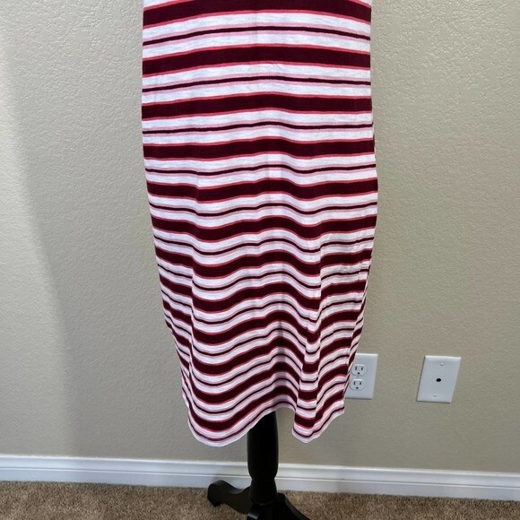 Gap pink dress women striped t shirt dress short sleeve with pocket size S - Picture 6 of 11